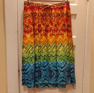 Liz & me rainbow multicolor skirt
